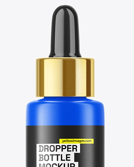 Matte Dropper Bottle Mockup