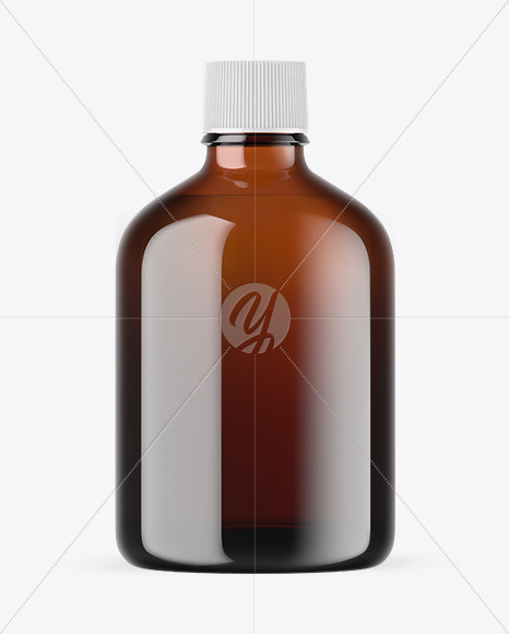 Amber Glass Essential Oil Bottle Mockup