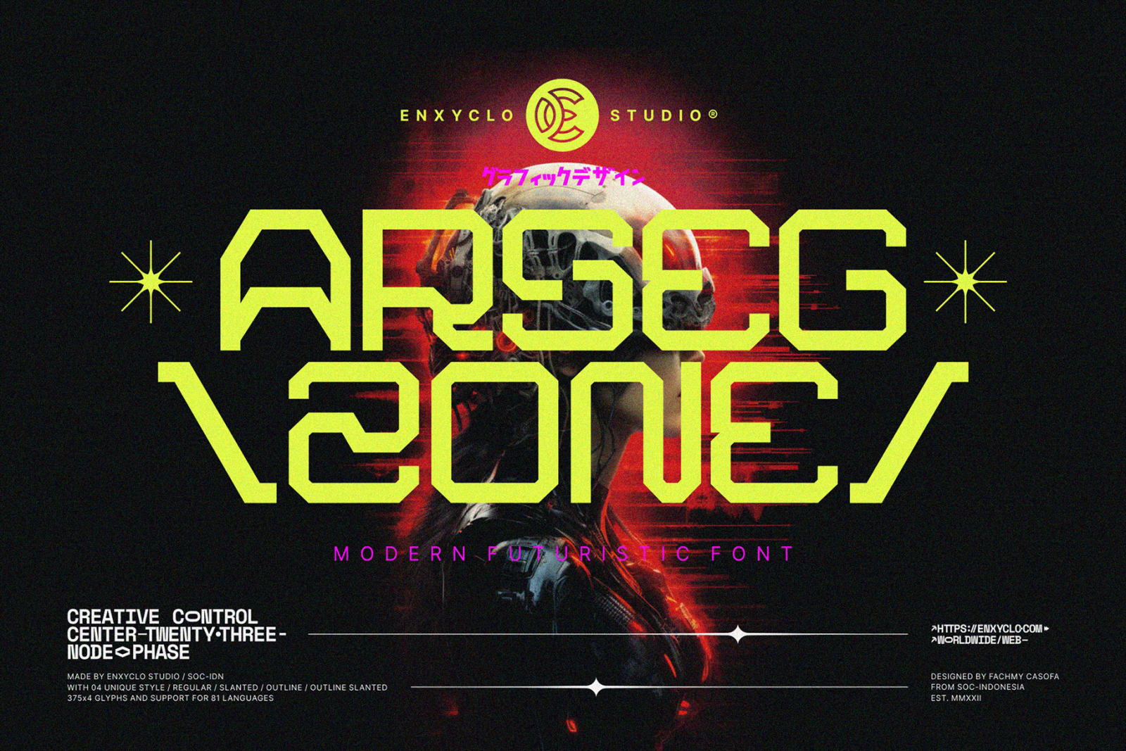 NCL ARSEGZONE - FUTURISTIC FONT