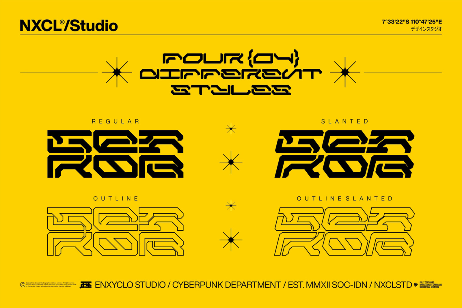 NCL GESROB - CYBERPUNK FUTURISTIC MECHA FONT