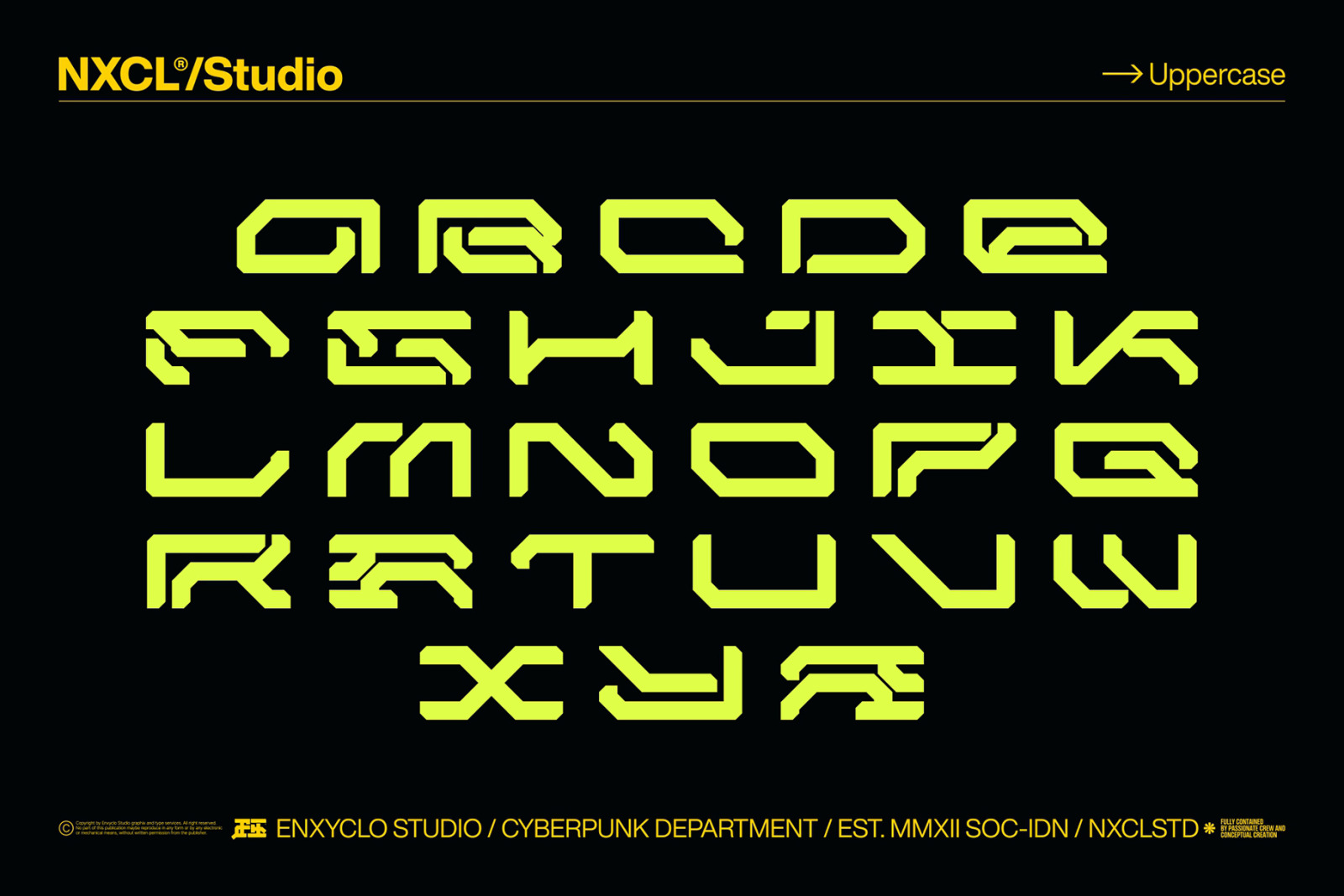 NCL GESROB - CYBERPUNK FUTURISTIC MECHA FONT