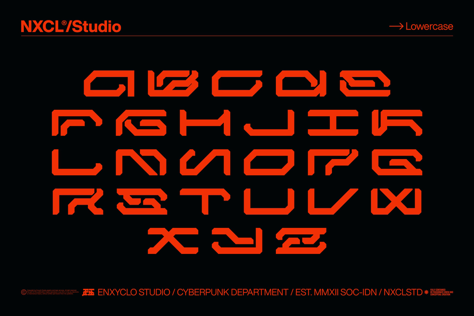 NCL GESROB - CYBERPUNK FUTURISTIC MECHA FONT