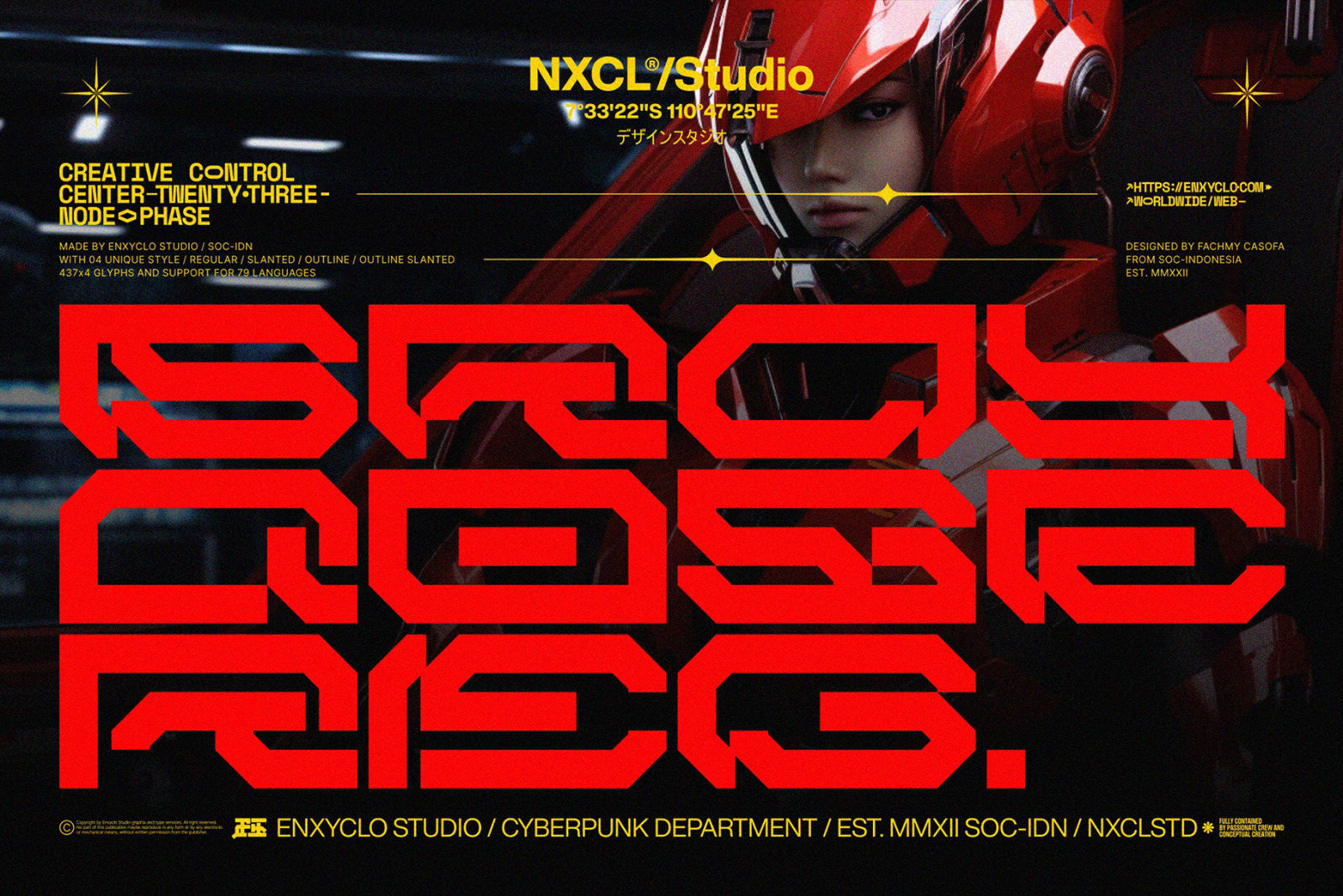 NCL BRAYQOSE - CYBERPUNK FUTURISTIC MECHA FONT NCL BRAYQOSE - CYBERPUNK FUTURISTIC MECHA FONT
