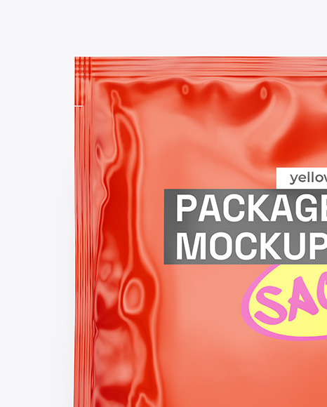 Glossy Sachet Mockup Glossy Sachet Mockup