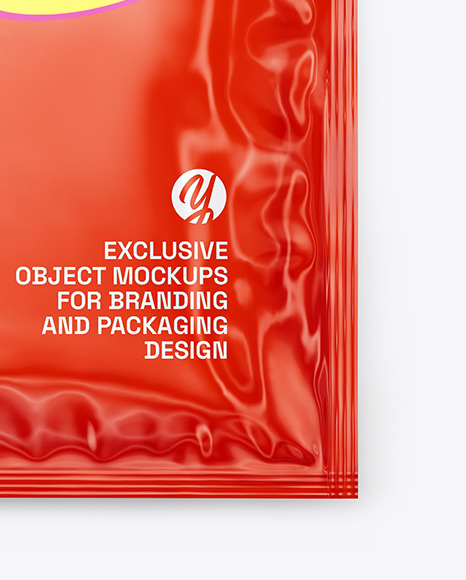 Glossy Sachet Mockup