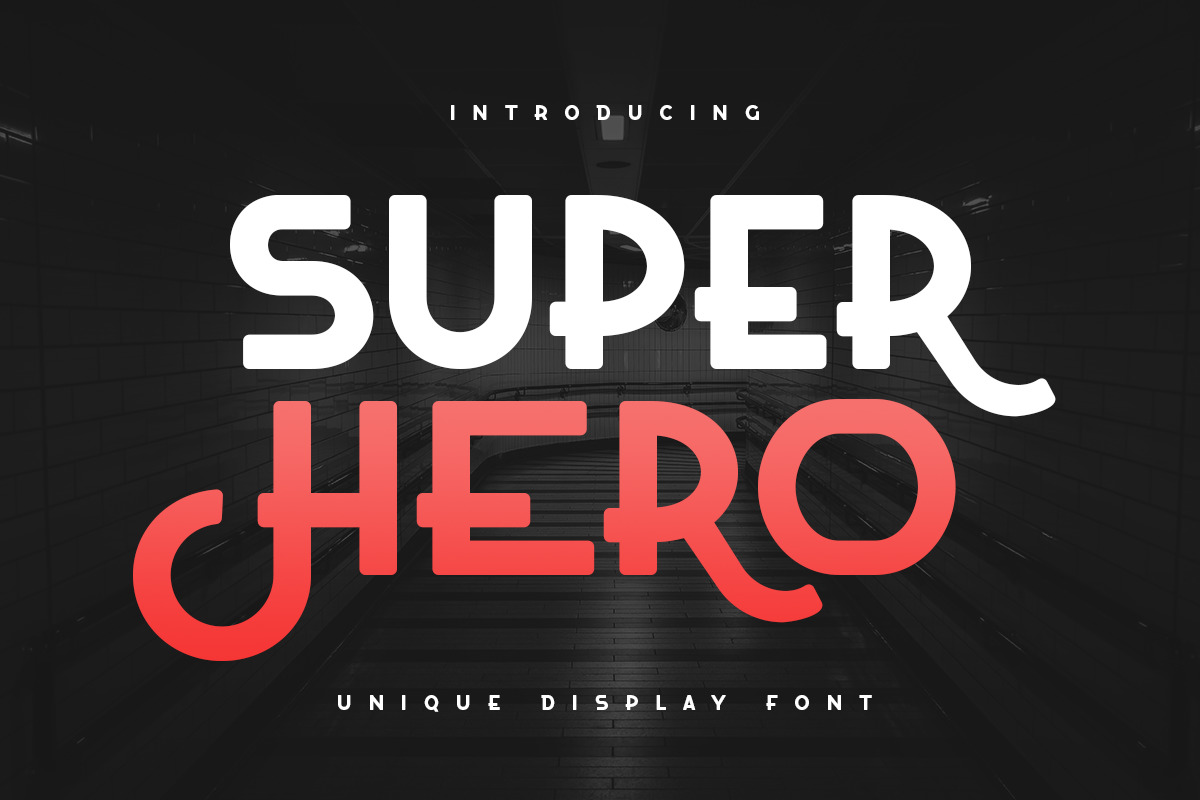 Super Hero - Unique Display Font