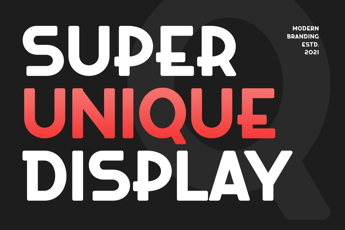 Super Hero - Unique Display Font