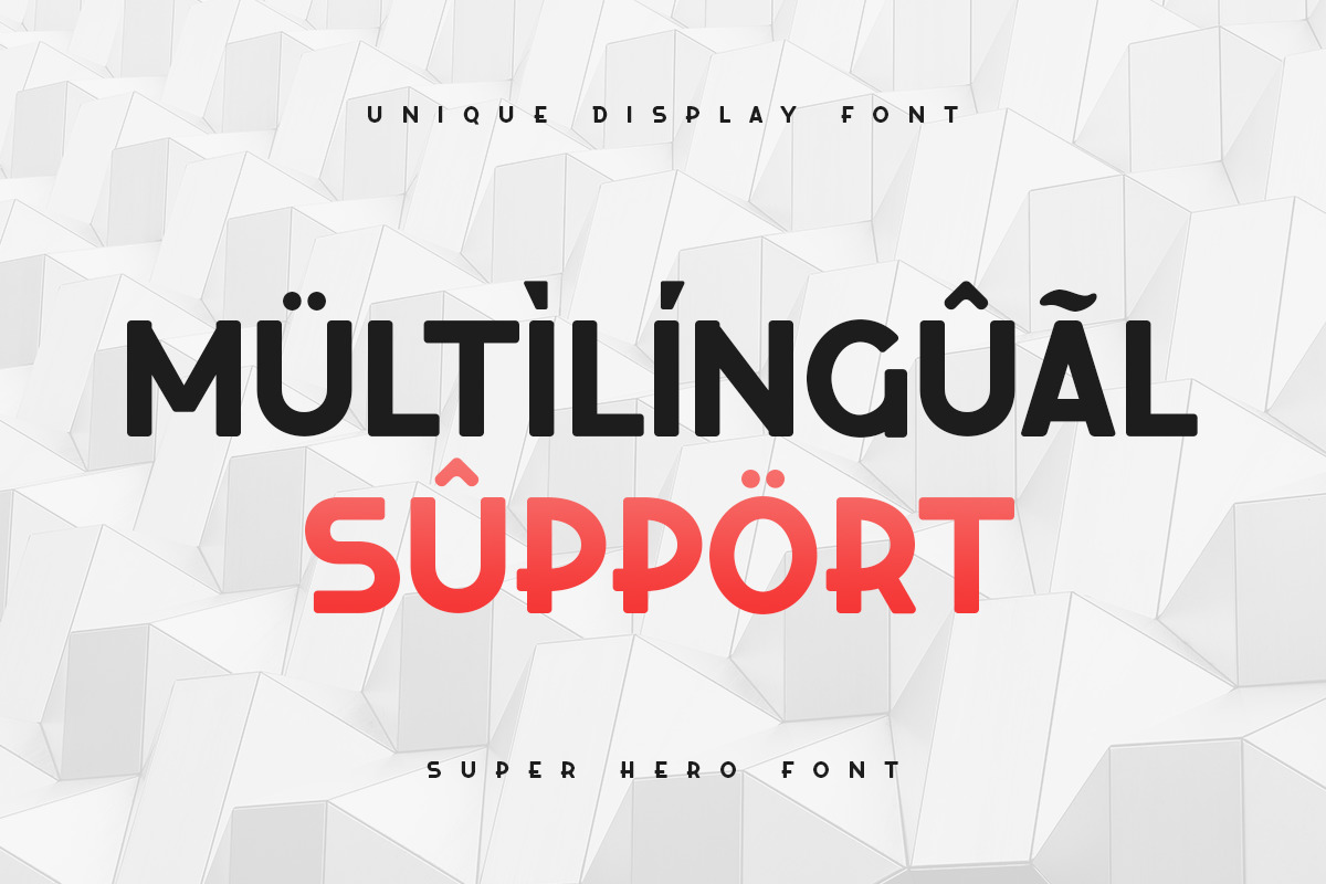 Super Hero - Unique Display Font