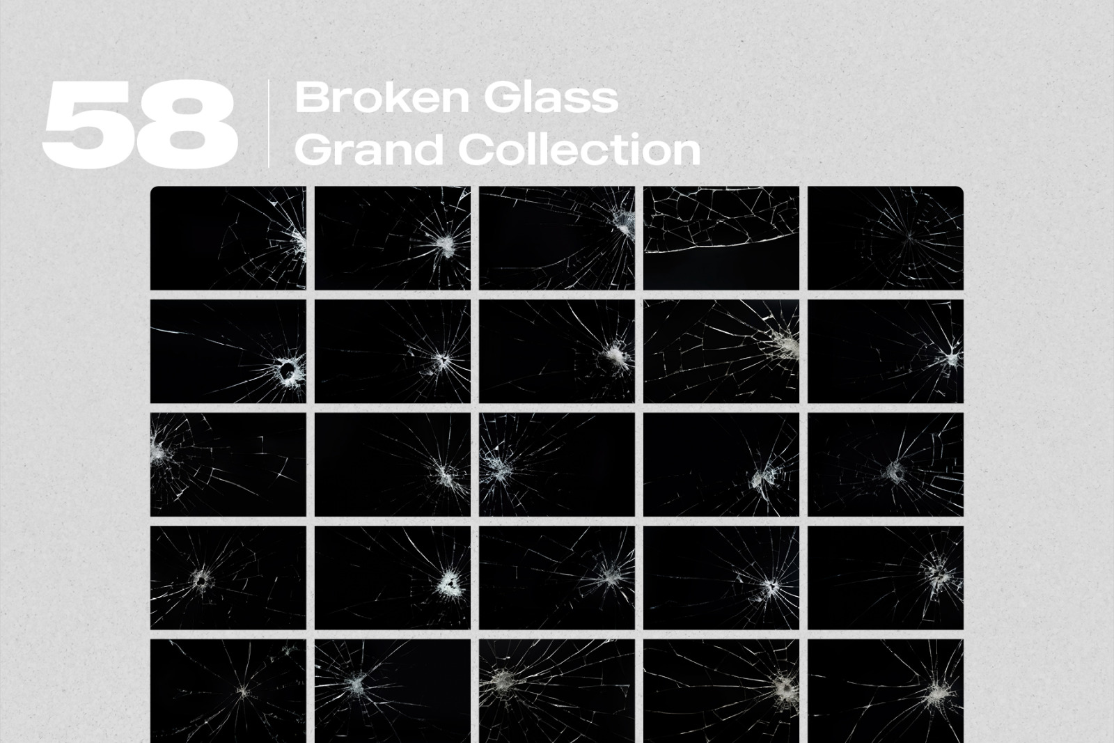 58 Broken Glass Grand Collection Effects Photo Overlays