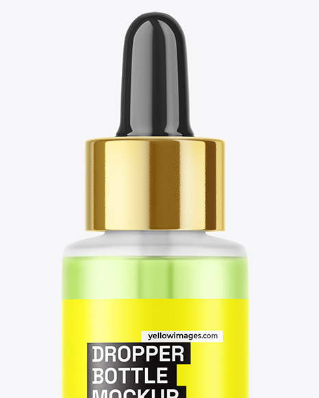 Frosted Glass Dropper Bottle Mockup