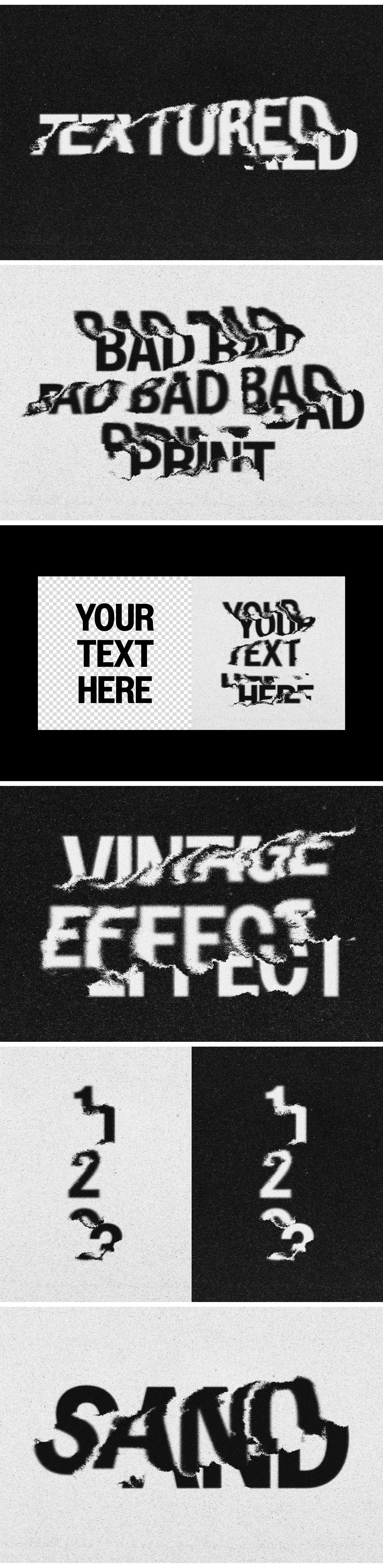 Textured Displace Text Effect Textured Displace Text Effect