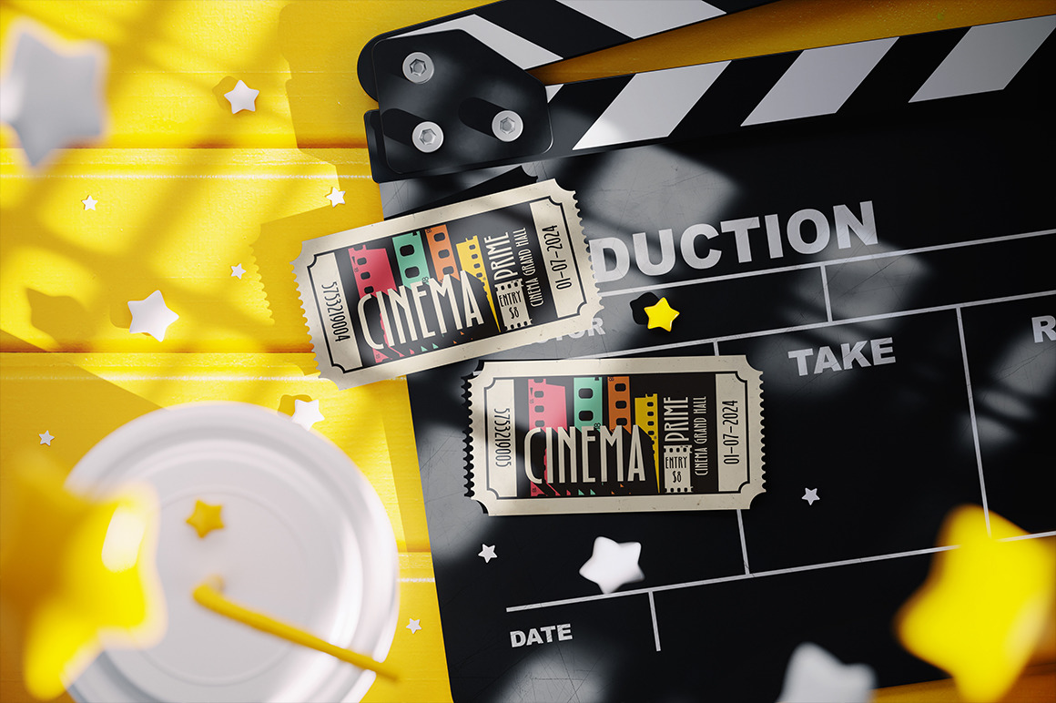 Cinema Ticket Mockup Cinema Ticket Mockup