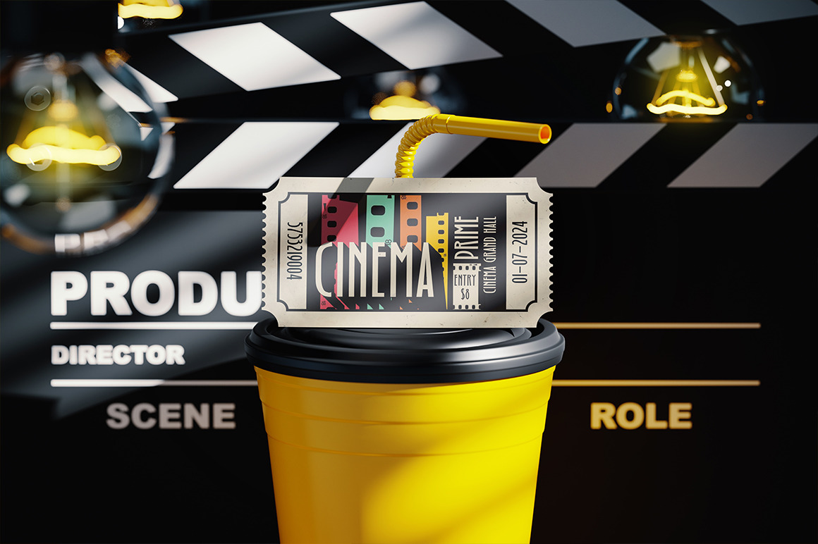 Cinema Ticket Mockup