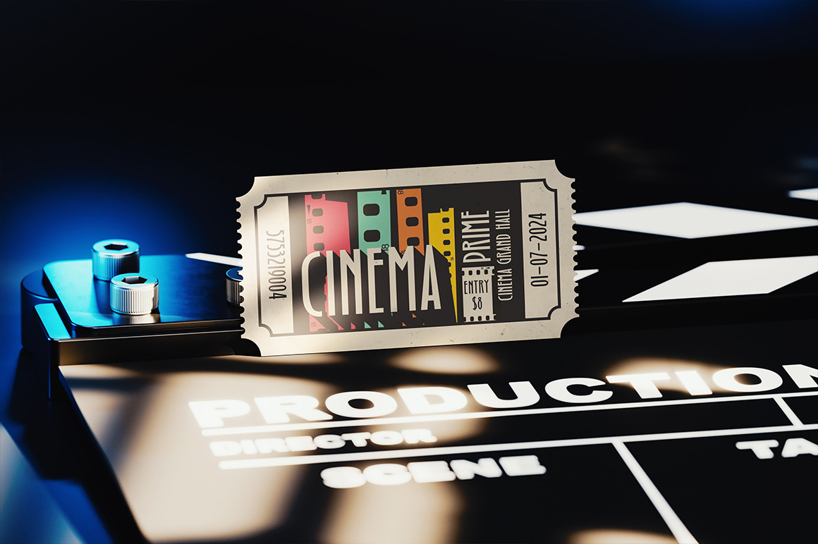 Cinema Ticket Mockup