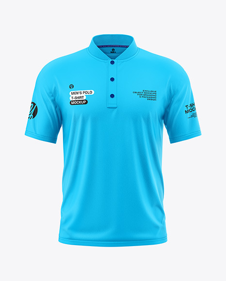 Men's Polo T-Shirt Mockup - Front View