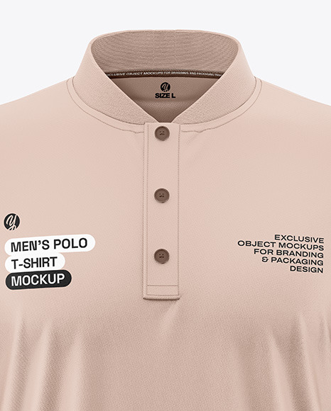 Men's Polo T-Shirt Mockup - Front View