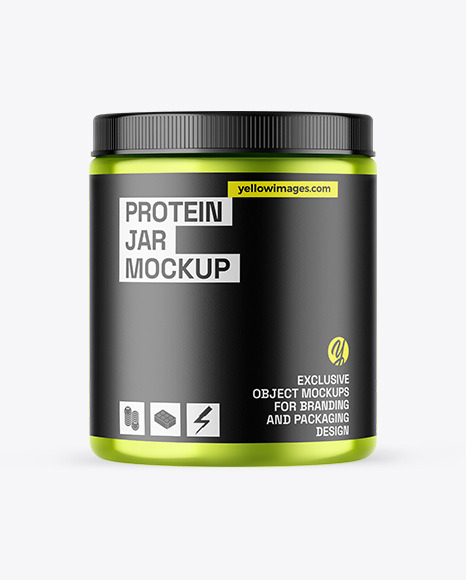 Metallic Protein Jar Mockup