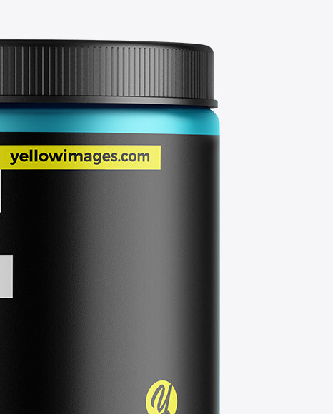 Matte Metallic Protein Jar Mockup