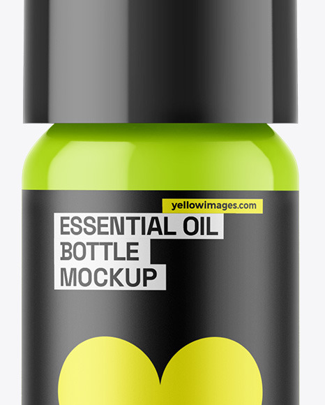 Glossy Essential Oil Bottle Mockup