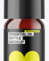 Dark Amber Glass Essential Oil Bottle Mockup