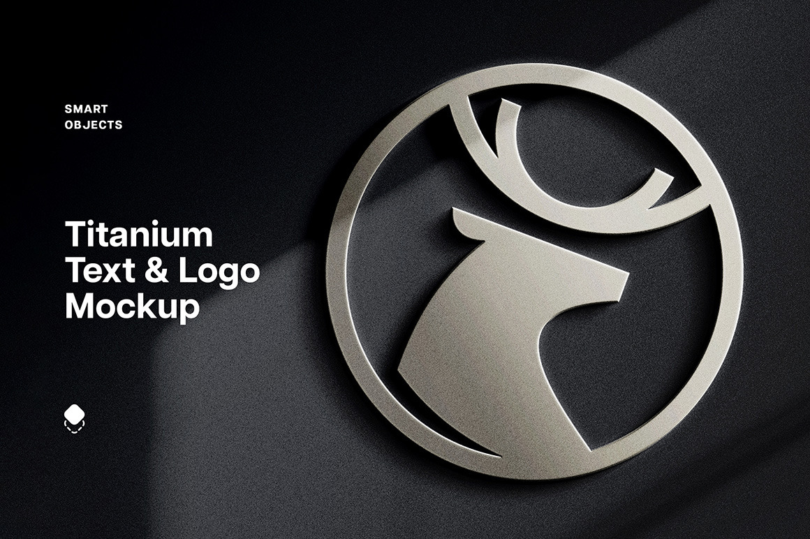 Titanium Text & Logo Mockup Titanium Text & Logo Mockup