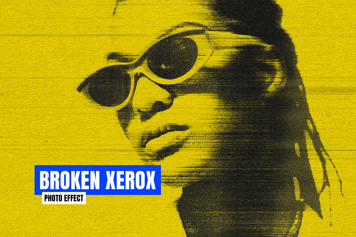 Broken Xerox Photo Effect Broken Xerox Photo Effect
