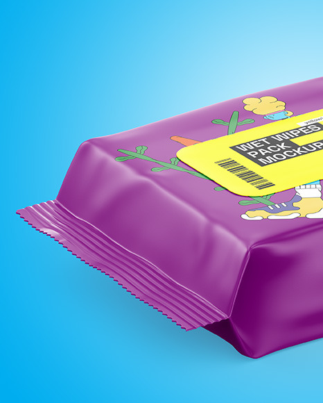 Wet Wipes Pack Mockup