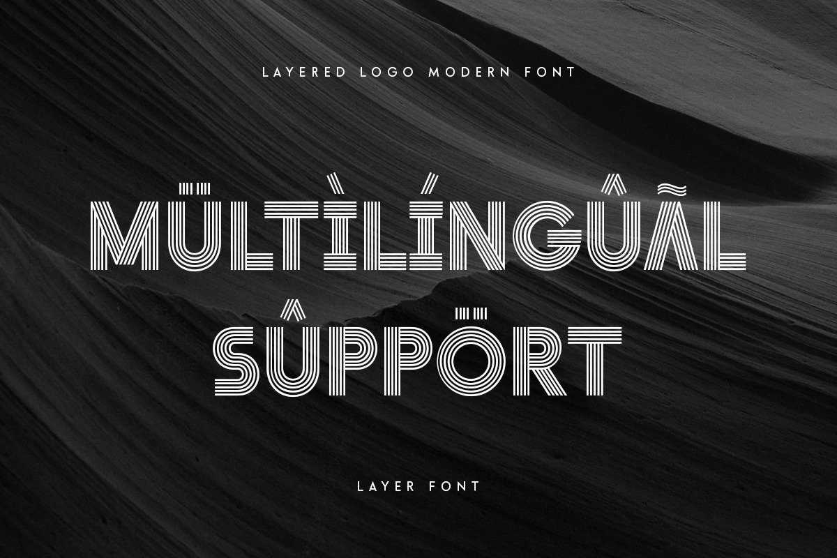 Layer - Layered Logo Modern Font