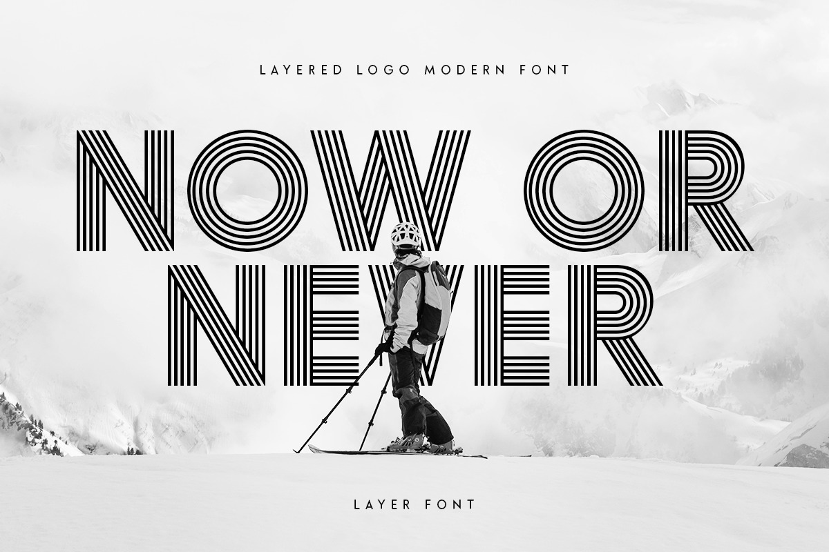 Layer - Layered Logo Modern Font