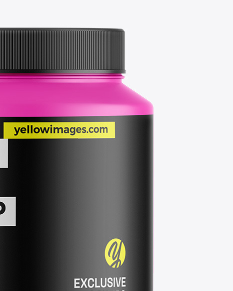 Matte Protein Jar Mockup Matte Protein Jar Mockup