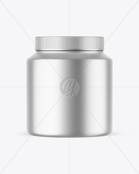 Matte Metallic Protein Jar Mockup Matte Metallic Protein Jar Mockup
