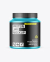 Matte Metallic Protein Jar Mockup Matte Metallic Protein Jar Mockup