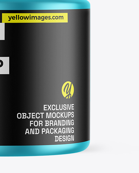 Matte Metallic Protein Jar Mockup Matte Metallic Protein Jar Mockup