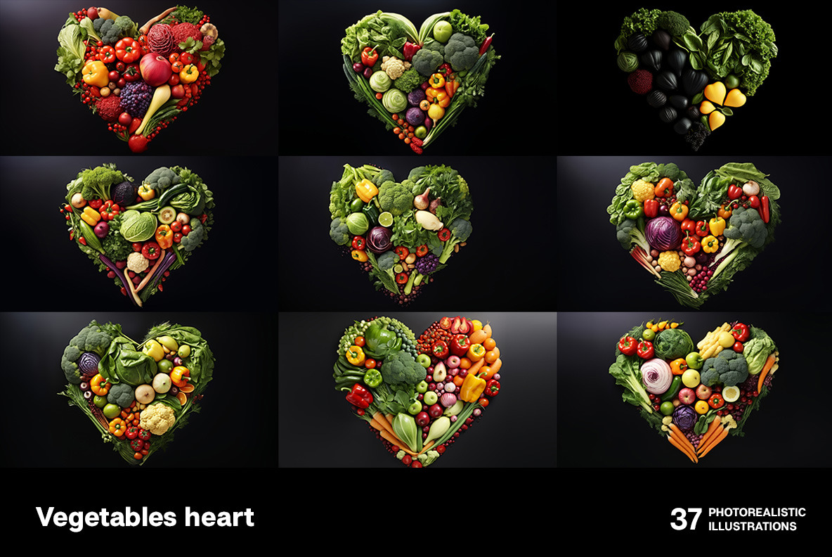 Vegetables heart Vegetables heart