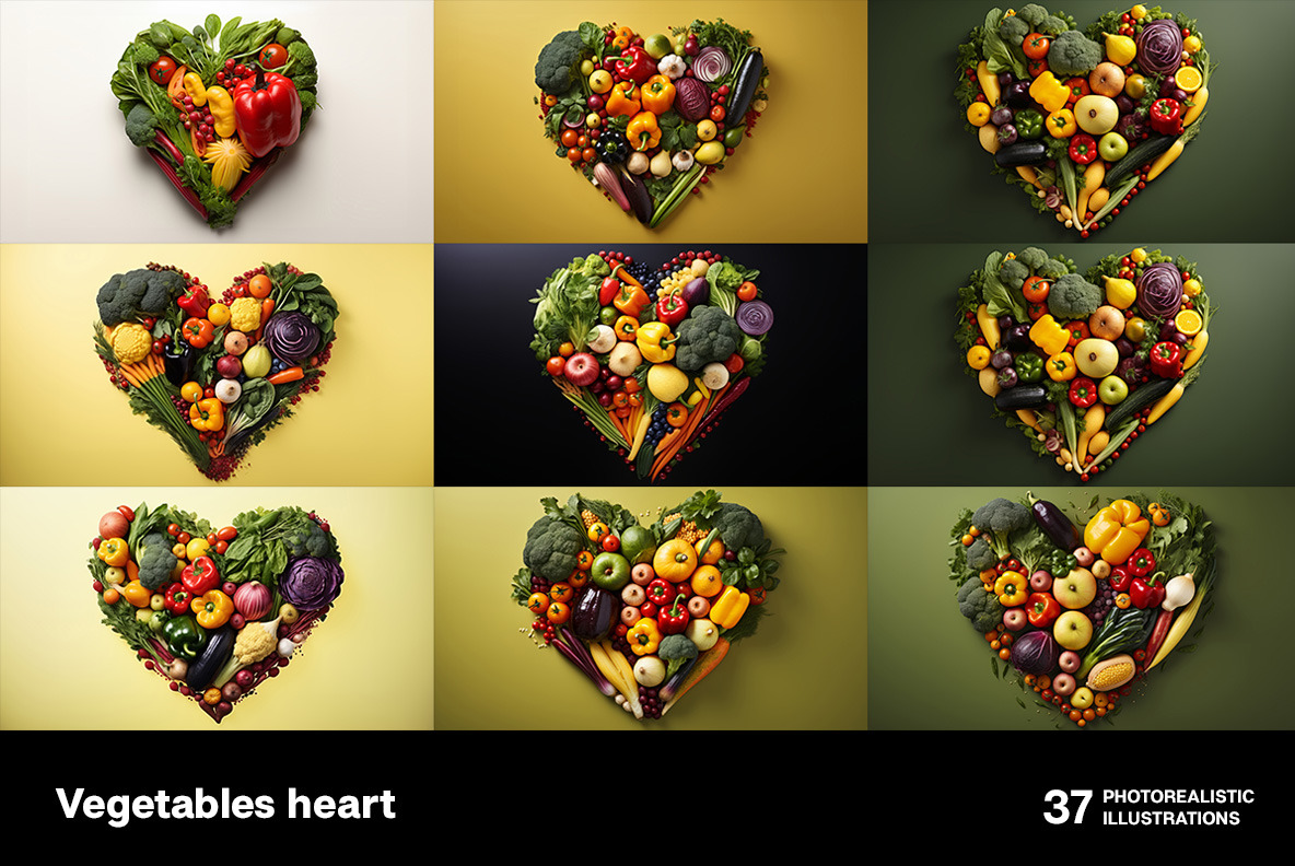 Vegetables heart Vegetables heart