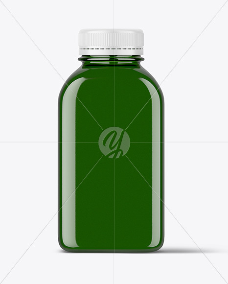 Green Square PET Bottle Mockup