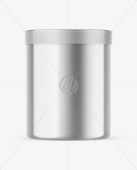 Metallic Protein Jar Mockup Metallic Protein Jar Mockup