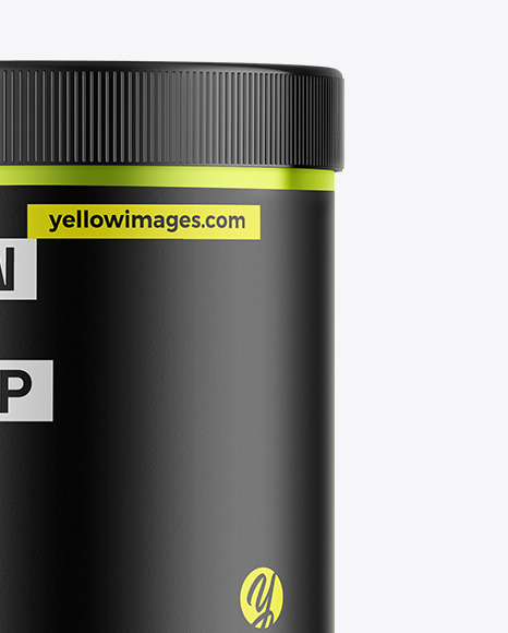 Metallic Protein Jar Mockup Metallic Protein Jar Mockup