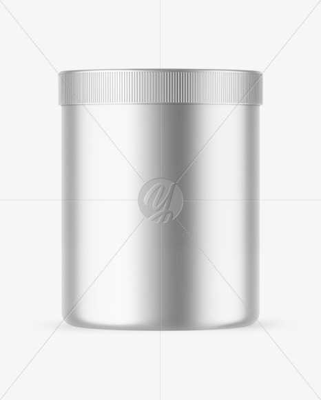 Matte Metallic Protein Jar Mockup