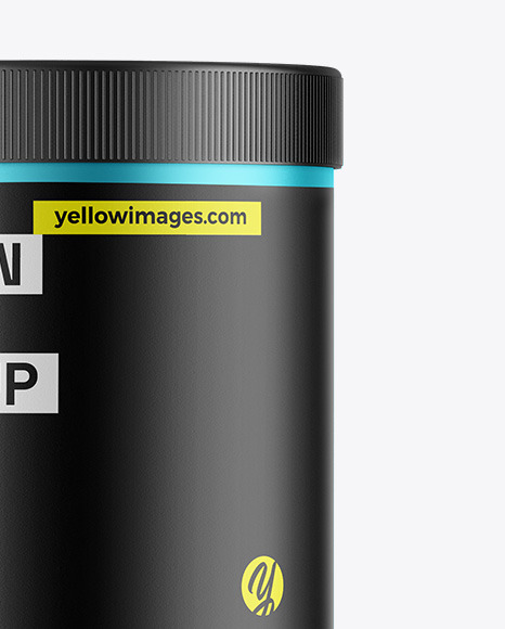 Matte Metallic Protein Jar Mockup