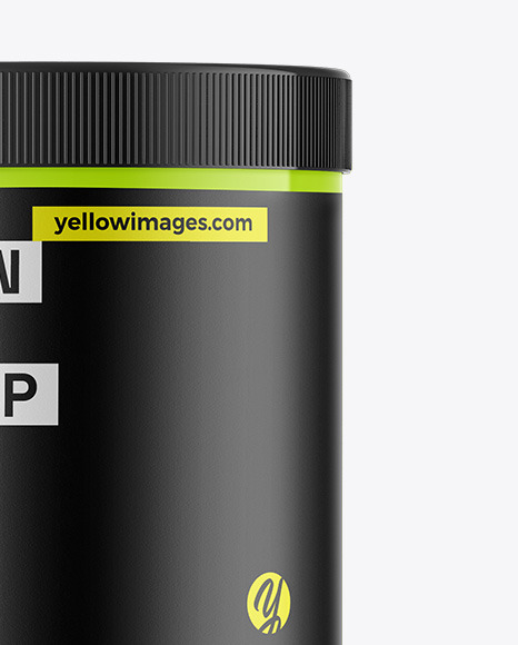 Glossy Protein Jar Mockup