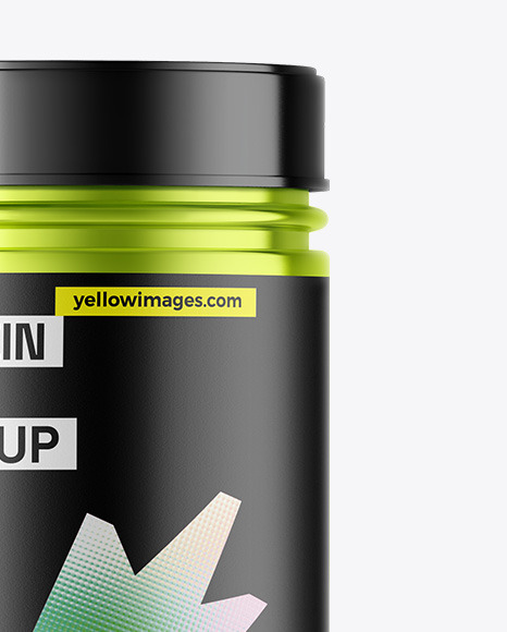 Metallic Protein Jar Mockup