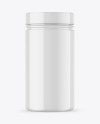 Glossy Protein Jar Mockup