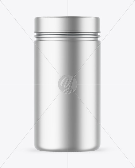Matte Metallic Protein Jar Mockup Matte Metallic Protein Jar Mockup