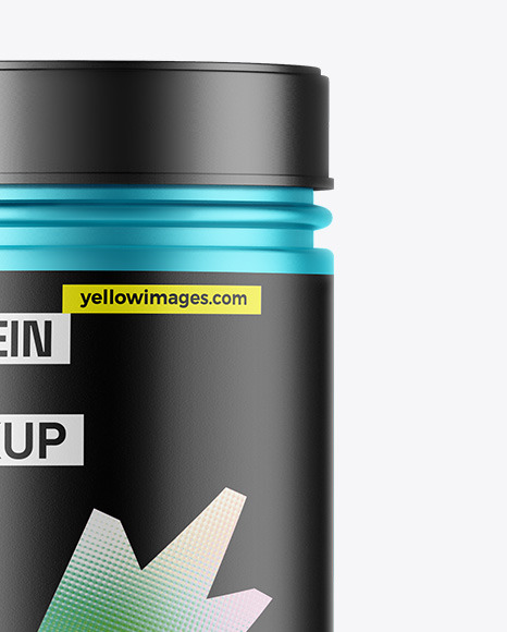 Matte Metallic Protein Jar Mockup Matte Metallic Protein Jar Mockup