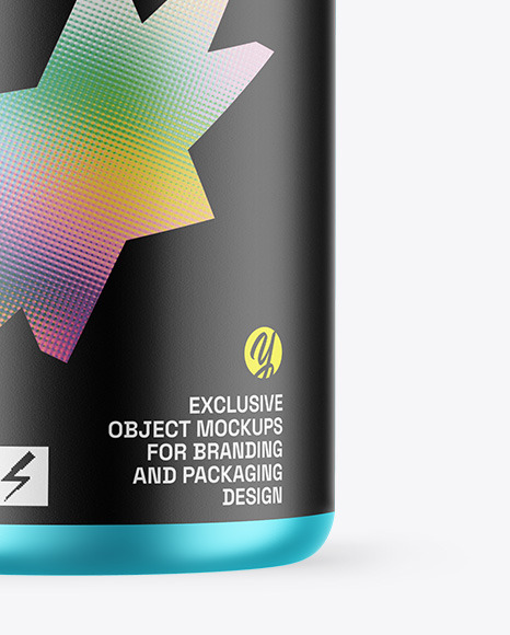 Matte Metallic Protein Jar Mockup Matte Metallic Protein Jar Mockup