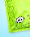 Glossy Metallic Sachet Mockup