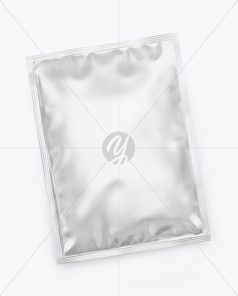 Matte Metallic Sachet Mockup