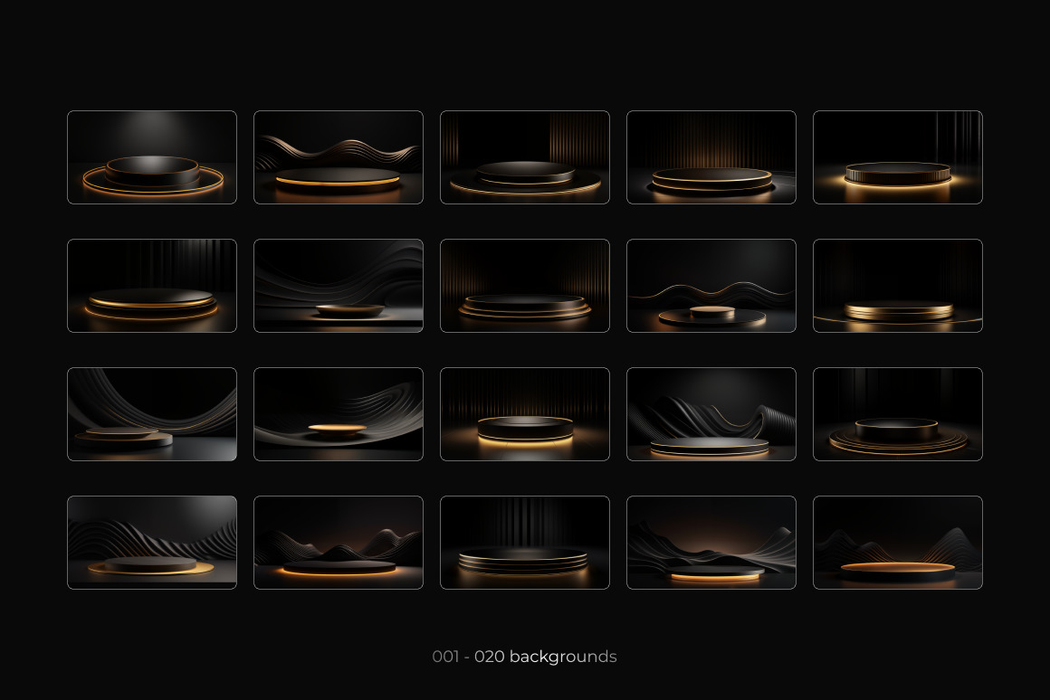 Black Podiums ❊ Background Set Black Podiums ❊ Background Set