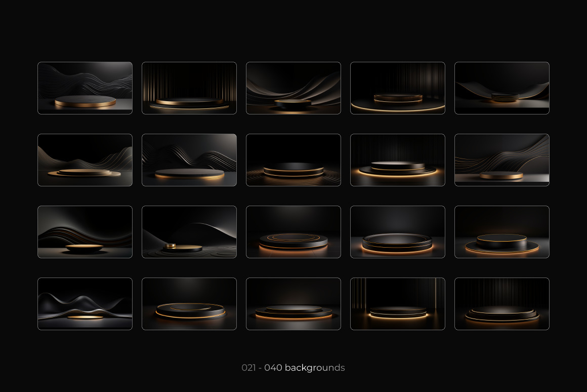 Black Podiums ❊ Background Set Black Podiums ❊ Background Set